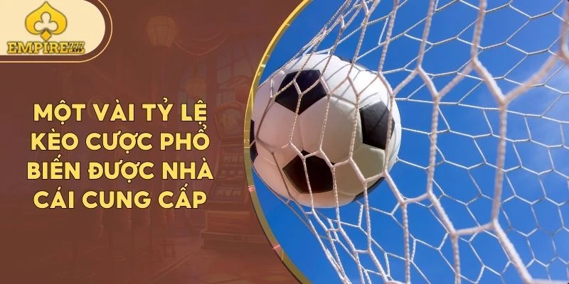 Một vài tỷ lệ kèo cược phổ biến được nhà cái cung cấp
